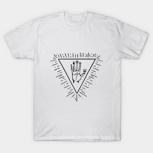 Alchemist The Hand of Philosophy Graphic Symbolism T-Shirt by UNDERGROUNDROOTS